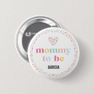 Pastell-Regenbogenfarben-Baby-Shower-Mommy-to-be Button