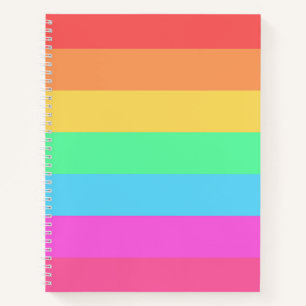 Pastell-Regenbogenfarben-Streifen-Design Notizblock