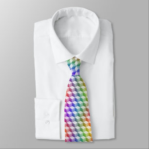 Pastell-Regenbogenfarbene schattierte 3D-Optik-Wür Krawatte
