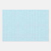 Pastell Regenbogenfeder blaues Set von 3 Geschenkpapier Set (Vorderseite 2)