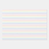 Pastell-Regenbogenfeder-gelbes Set von 3 Geschenkpapier Set (Vorderseite 3)