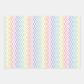 Pastell Regenbogenfeder Violett Set von 3 Geschenkpapier Set (Vorderseite 3)