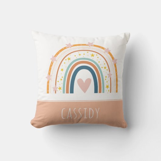 Pastell Regenbogenmädchen Kissen (Vorderseite)