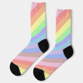 Pastell-Regenbogenstreifen Socken (Linkes Detail)