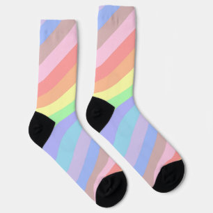 Pastell-Regenbogenstreifen Socken