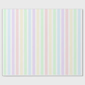 Pastell Regenbogenstreifen Umschlagpapier Geschenkpapier (Flach)