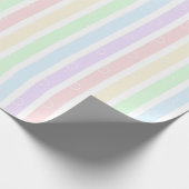 Pastell Regenbogenstreifen Umschlagpapier Geschenkpapier (Ecke)