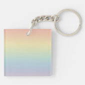 Pastell-Regenbogenverlauf-Monogramm Schlüsselanhänger (Rückseite)