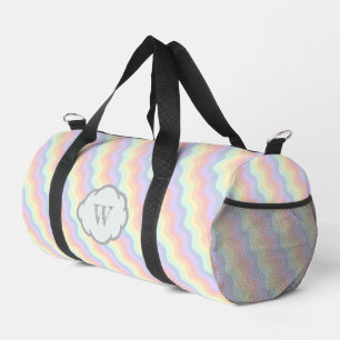 Pastell-Regenbogenwellen Duffle Bag
