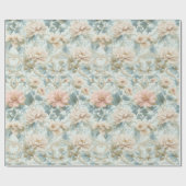 Pastell-Regency-Garten-Blumen Geschenkpapier (Flach)