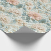 Pastell-Regency-Garten-Blumen Geschenkpapier (Ecke)