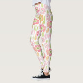 Pastell-Retro-Blumen (1) Leggings (Links)