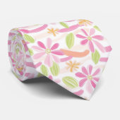 Pastell-Retro-Blumen (2) Krawatte (Gerollt)
