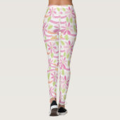 Pastell-Retro-Blumen (2) Leggings (Rückseite)