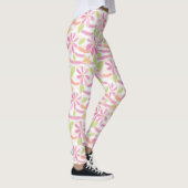 Pastell-Retro-Blumen (2) Leggings (Rechts)