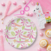 Pastell-Retro-Blumen (2) Pappteller (Party)