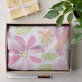 Pastell-Retro-Blumen (2) Seidenpapier (Geschenk)