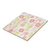 Pastell-Retro-Blumen (3) Fliese (Seite)