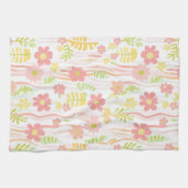 Pastell-Retro-Blumen (3) Geschirrtuch (Horizontal)