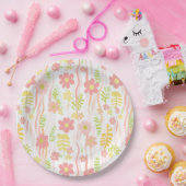 Pastell-Retro-Blumen (3) Pappteller (Party)