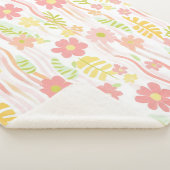 Pastell-Retro-Blumen (3) Sherpadecke (3/4)