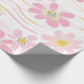 Pastell-Retro-Blumen (4) Geschenkpapier (Ecke)
