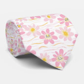 Pastell-Retro-Blumen (4) Krawatte (Gerollt)