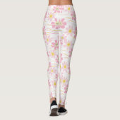 Pastell-Retro-Blumen (4) Leggings (Rückseite)