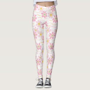 Pastell-Retro-Blumen (4) Leggings