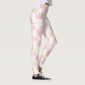 Pastell-Retro-Blumen (4) Leggings (Rechts)