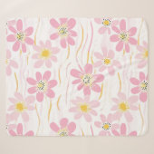 Pastell-Retro-Blumen (4) Sherpadecke (Vorderseite (Horizontal))