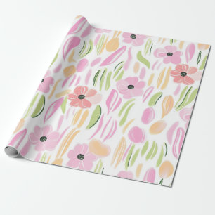 Pastell-Retro-Blumen (5) Geschenkpapier