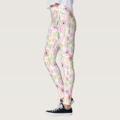 Pastell-Retro-Blumen (5) Leggings (Links)