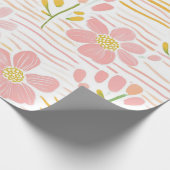 Pastell-Retro-Blumen (6) Geschenkpapier (Ecke)