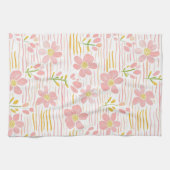 Pastell-Retro-Blumen (6) Geschirrtuch (Horizontal)
