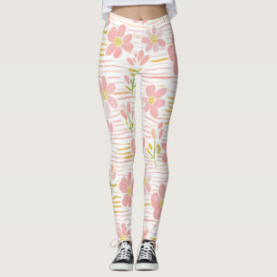 Pastell-Retro-Blumen (6) Leggings