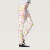 Pastell-Retro-Blumen (6) Leggings (Rechts)