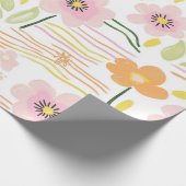 Pastell-Retro-Blumen (7) Geschenkpapier (Ecke)