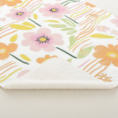 Pastell-Retro-Blumen (7) Sherpadecke (3/4)