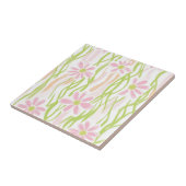Pastell Retro Blumen (8) Fliese (Seite)