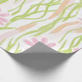 Pastell-Retro-Blumen (8) Geschenkpapier (Ecke)