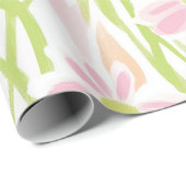 Pastell-Retro-Blumen (8) Geschenkpapier (Rolleneckpunkt)
