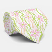 Pastell-Retro-Blumen (8) Krawatte (Gerollt)
