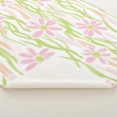 Pastell-Retro-Blumen (8) Sherpadecke (3/4)