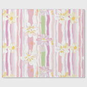 Pastell-Retro-Blumen (9) Geschenkpapier (Flach)