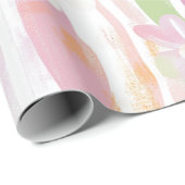 Pastell-Retro-Blumen (9) Geschenkpapier (Rolleneckpunkt)