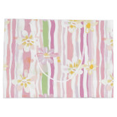 Pastell-Retro-Blumen (9) Große Geschenktüte (Rückseite)
