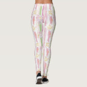 Pastell-Retro-Blumen (9) Leggings (Rückseite)
