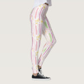 Pastell-Retro-Blumen (9) Leggings (Rechts)