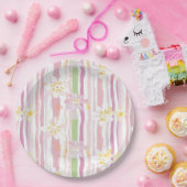 Pastell Retro Blumen (9) Pappteller (Party)